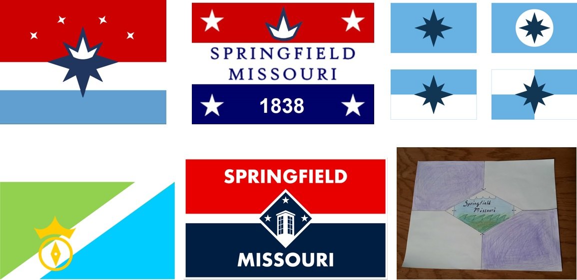 Twenty-four residents submitted alternative flag designs, some of which were shown at the council committee meeting.
